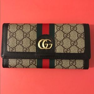 Gucci wallet clutch GG red green black NEW